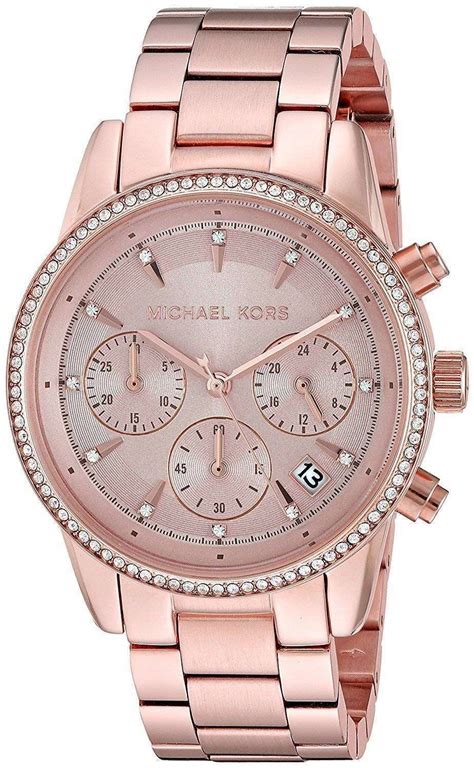 michael kors ladies bling watches|Michael Kors ritz chronograph.